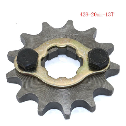 Front Engine 428# 10T 11T 12T 13T 14T 15T 16T 17T 18T 19T Teeth 17mm 20mm Chain Sprocket With Retainer Plate Locker