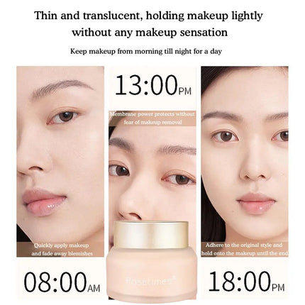 Rosetimes Soft Light Foundation Cream Waterproof Sweat-proof Concealer Ivory White Natural Color Moisturizing Liquid Foundation