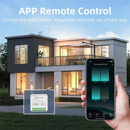 1/10PCS ZigBee 3.0 Smart Switch 16A 2-Way Control Module On / Off Breaker Wireless Remote Voice Control for Tuya Alexa Google