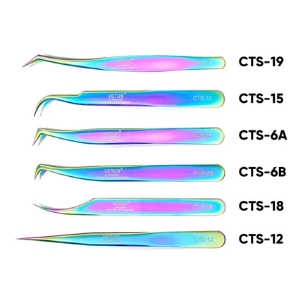 1PC Stainless Steel Lash Tweezers With Fiber Tips High Precision Tweezer Professional for Volume Fans Eyelash Extension