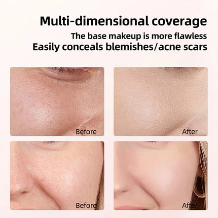 2-in-1 Concealer Foundation Stick - Long-Lasting Full Coverage, Lightweight & Moisturizing, Dual-Ended for Easy Application
