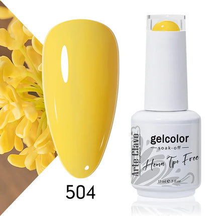 Arte Clavo Red Color Series Nail Polish UV Soak Off Varnish 15ml Manicure Nail Art Long-lasting Hema Tpo Free Gel Nail Polish