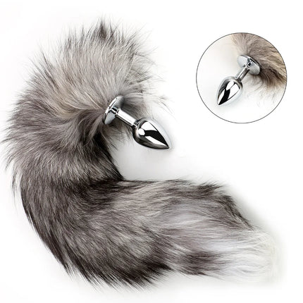 25mm Sexy Fox Tail Hairy Anal Plug For Women Men Butt Dilator Couple Tools Sex Toys Adult Games Erotic Products Bondage Set Shop