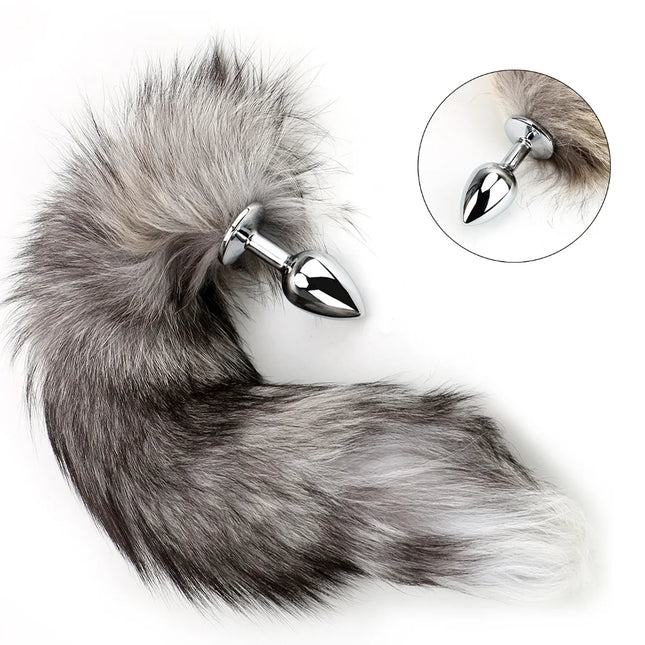 25mm Sexy Fox Tail Hairy Anal Plug For Women Men Butt Dilator Couple Tools Sex Toys Adult Games Erotic Products Bondage Set Shop