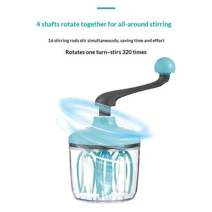 Multifunctional Manual Whisk Semi-automatic Egg White Cream Cake Egg Hand Mixer Hand Crank Beater Household Kitchen Gadget