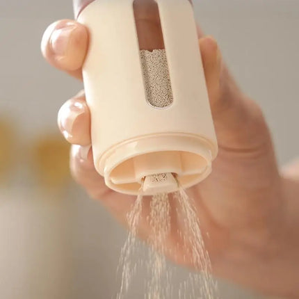Shaker Canister Quantitative Salt Shaker Moisture-proof Metering Salt Shaker Push Type Salt Dispenser Salt Tank Sugar Bottle