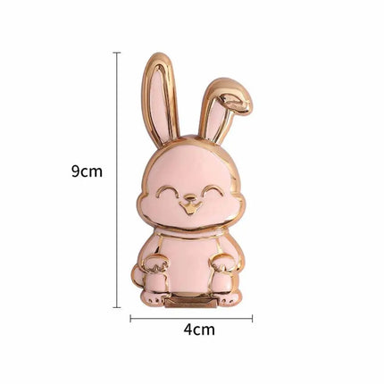 Cute ABS Bunny Finger Ring Holder Mobile Phone Holder Foldable Mobile Phone Mini Pull Rod Phone Back Sticker Pad