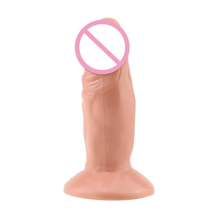 Female Mini Dildo Simulation with Suction Cup Small Realistic Silicone Soft Thick Penis Adult Erotic Sex Toys Anal Dick Sexshop