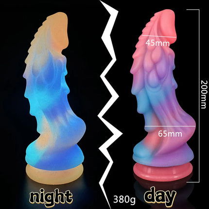 Fluorescent Bad Dragon Dildo Huge Luminous Dildos for Women Silicone Suction Cup Dog Anal Plugs Masturbator Sex Toys for Couples