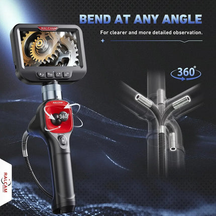 360° Articulating Borescope 6.2mm IP67 Waterproof Probe 4 Ways IPS Automotive Endoscope Inspection Camera