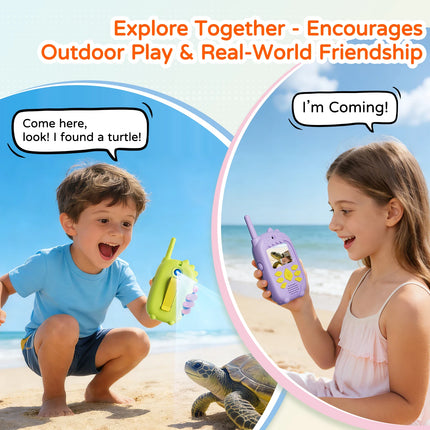 2PCS Video Kids Walkie Talkie Toy with Display 2.0'' Screen Dual Camera Two Way Receiver Electronic Interphone for Children Gift