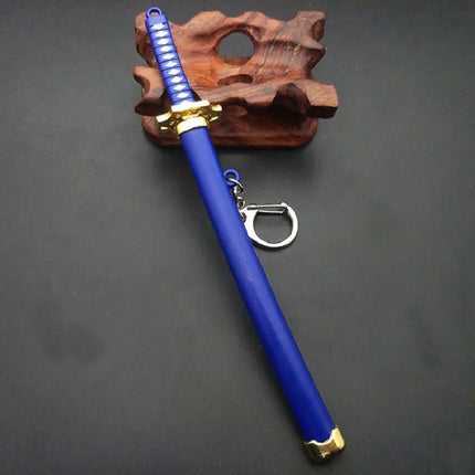 Anime Keychain Roronoa Zoro Samurai Sword Metal Key Ring Scabbard Keyring Katana Buckle Key Chain Unisex Jewelry Gift