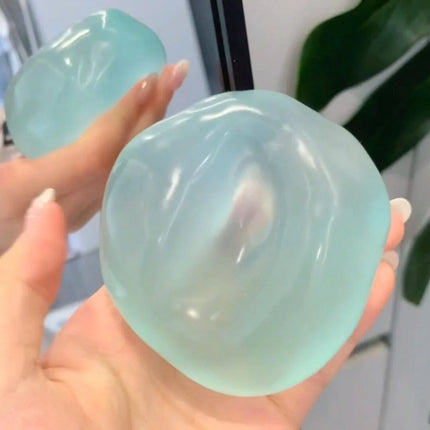 Maltose Squishy Toy Stress Ball Cute Mochi Anti Stress Fidget Toy Soft Simulated Bule Transparent Ball Quick-rebound Squeeze Toy