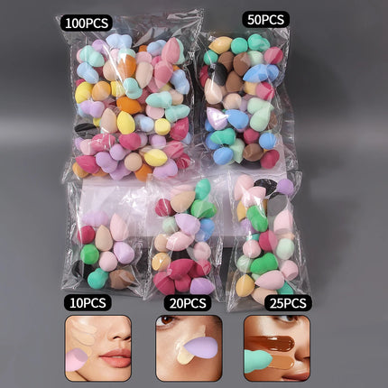 10/20/25/50/100PCS Latex-Free Makeup Sponges | Random Colors & Shapes for Liquid/Cream/Powder | Blending Beauty Sponge Bulk Set