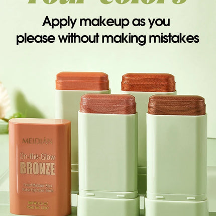 Durable waterproof powder blusher stick, vibrant color, multi color options, rich color display, suitable for daily and holiday