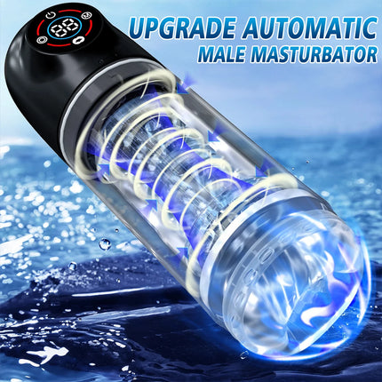 AIERLE Automatic 6 IN 1 7 Rotating Sucking Licking Modes Male Masturbator Vacuum Penis Pump Vagina Masturbation Sex Toy for Men