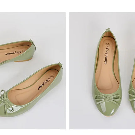 Flat Shoes Women Ballerinas Round Toe Bowtie Slip on Ballet Flats Lazy Loafers Moccasins Ladies Casual Flats Shoes 2023