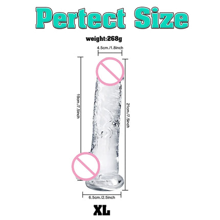 Realistic Dildo Adult Toys Transparent Dildo Suction Cup Jelly Women Erotic Sex Toys Soft Clitori Vaginal Masturbators Penis