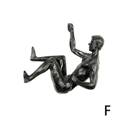 Athlete Rock Climbing Resin Background Wall Hanging Decoration, Sculpture Statue, Retro Figures, Present Decor New 2023