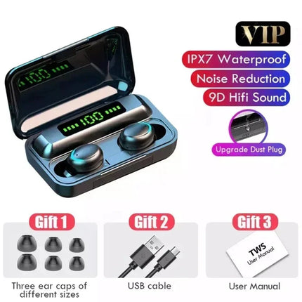 TWS F9-5 Earphone Bluetooth 5.3 Wireless Headphones Hifi Stereo Sports Waterproof Earbuds Headset Hearing Aids With Mic Handfree
