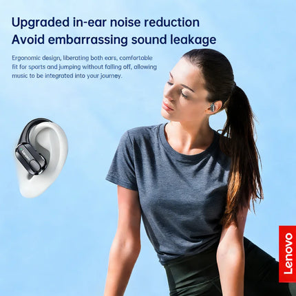 Lenovo XT80 Hifi Stereo Sport Earphones with Mic Bluetooth Wireless Headset LED Power Display Waterproof outdoor cycling Earbuds