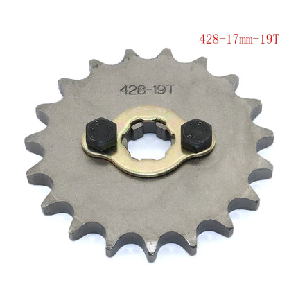 Front Engine 428# 10T 11T 12T 13T 14T 15T 16T 17T 18T 19T Teeth 17mm 20mm Chain Sprocket With Retainer Plate Locker