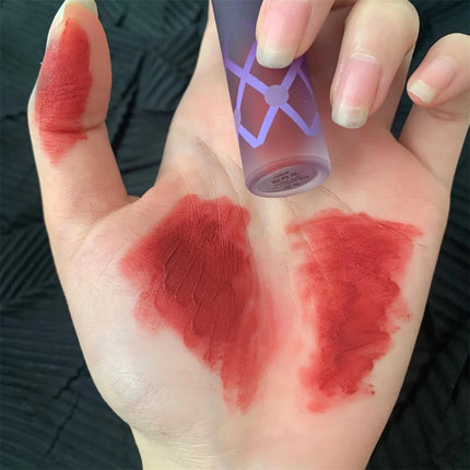 Pigeon Blood Red Matte Lipstick Waterproof and Lasting Blue Gothic Lip Gloss Sexy Punk Black Lip Tint Dark Lip Cream Makeup