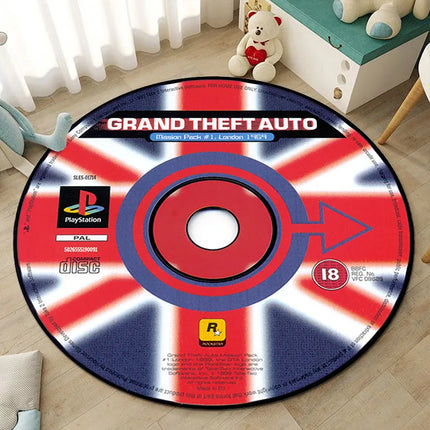CD living room round rugs, custom rugs, play game mat, carpet bedroom, children's room, racing picture and custom carpet
