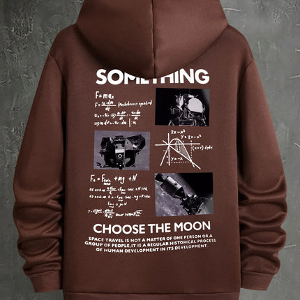 2026 Viral Fall Winter Black Fleece Hoodie Space Rocket Math Equation Graphic Korean Kpop Y2K Aesthetic Trendy Pullover Top