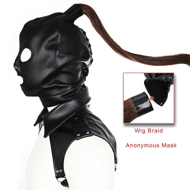 Adult Supplies Alternative Hood Wig Anonymous Mask RolePlay Stage Props Bondage Lingerie Spanking Snake Whip Sexy Toys For Women
