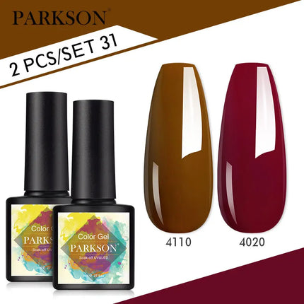 Parkson 2/3pcs Matte Top Coat Gel Nail Polish Kit Base Top Coat Set UV LED Nail Art Manicure Polish Primer Soak Off Nail Gel Set