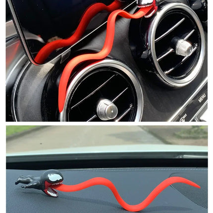 Hot Sale Venom Statue Miniature Superhero Bike Decor Car Dashboard Ornament Anti-Slip Base Car Interior Decoration for Men Gifts