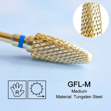 Nail Drill Bits Carbide Large Cone Electric Milling Cutter Gel Polish Remover Grinding Tools DIY Accessories Supplies