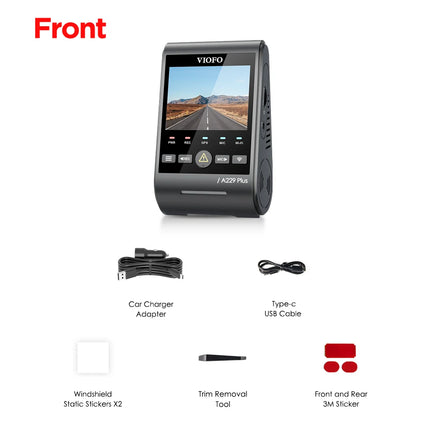 VIOFO A229 PLUS Car Dvr 2K HDR Video Recorder 5GHZ WI-FI GPS Voice Control Dash Camera With SONY STARVIS 2 SENSOR Night Vision