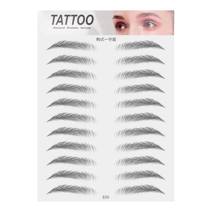 Nutural Eyebrow Tattoo Stickers Eyebrow Water Transfers Stickers Hair-Like Waterproof Easy To Wear Brow Enhancer Sticker Makeup