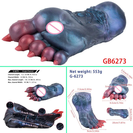 Length 5.9inch Fantasy Monster Foot Design Male Masturbator Massager Stroker Penis Exerciser Pocket pussy Adult Sex Toy for Man