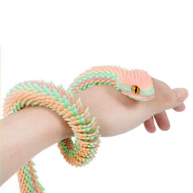3D Printing Action Figure Snake Egg Toys Creative Stress Relief Anime Figures Movable Rotation Desktop Ornaments Gift