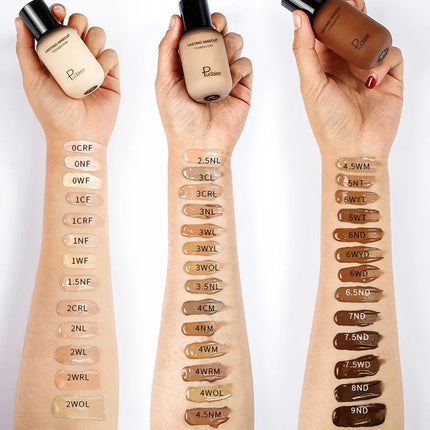 Wheat Color Liquid Foundation European And American Makeup Base Tanning Yellow Black Skin Waterproof White Foundation Cosplay