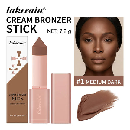 2 IN 1 Cream Bronzer And Contour Stick Waterproof Highly Pigmented Instant Depth & Dimension Contouring Face Makeup Cosmetics