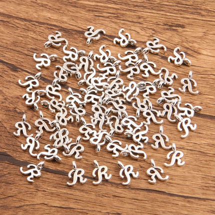 26Pcs Mix Size Picture Color Metal Zinc Alloy English Letter A-Z Charms Fit Jewelry Pendant DIY Necklaces Bracelets Bags Makings