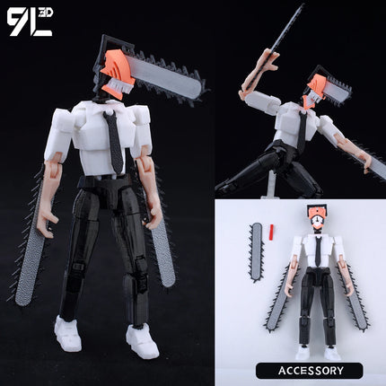 9L3D Multi-joint Articulated Anime Figures Saitama Kenshiro One Punch Man Fist North Star Chainsaw Man Dummy 13 Collectible Toys