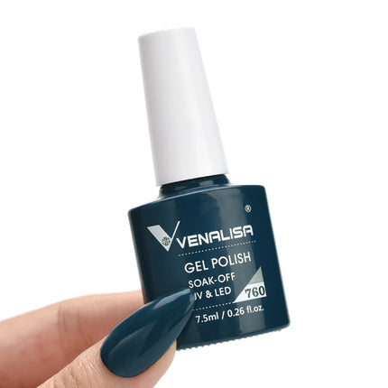 #758 Milky White Venalisa Nail Gel Polish Pearl Color Fall Nails TPO Free Long Wear Diamond Top Soak Off UV LED Gel Nail 7.5ml