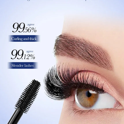 5D Waterproof Mascara Lengthens Eyelashes Extension Black Silk Fiber Mascara Female Makeup Cosmetic Waterproof Mascara
