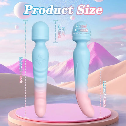 G Spot Vibrator Female Clitoral Stimulator AV Magic Wand Dildo Waterproof Heating Wand Massager for women and Couples