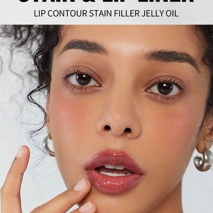 Lip Pencil Liquid Liner Double Head 2in1 Waterproof Tint Nude Oil Plump Gloss Mirror Lasting Moisturizing