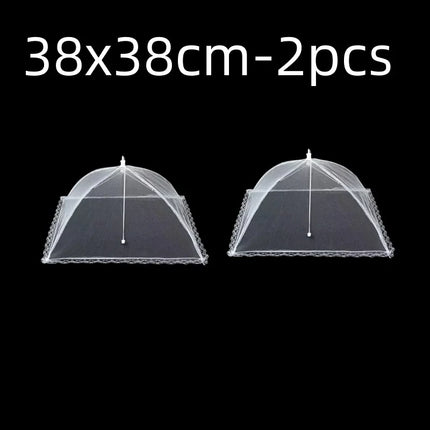 Kitchen Food Cover Foldable Anti Fly Mosquito Mesh Cover Picnic Dinner Table Umbrella Style Tent Cover Kitchen Gadgets
