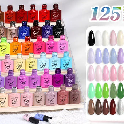 LILYCUTE 7ml Water-based Nail Polish Red Glitter Sequins Long Lasting Quick Drying No Need of Lamp to Cure Vernis for Nails