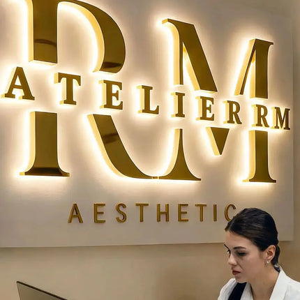 Custom LED Letters Halo Lit Backlit Channel Letters LED Illuminated Sign Interior Reception Wall Signage for Office Business