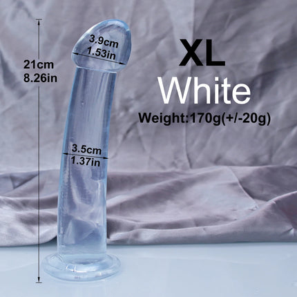 Cheap TPE Transparent Anal Plug Jelly Dildo 4Sizes Suction Cup Cock Vaginal Masturbation Soft Small Penis Women Man Sex Toys