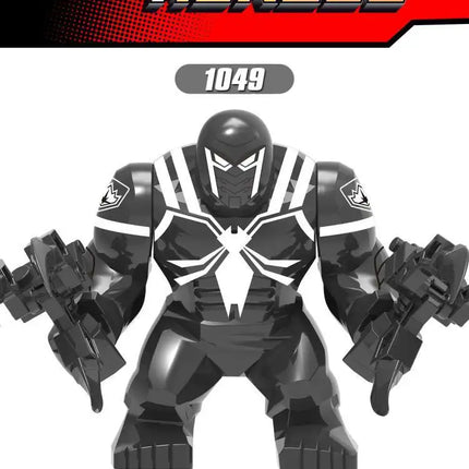 Building blocks, Marvel superheroes, assembled dolls, Spider Man, Iron Man, Venom, Shark, Deadpool, DIY gifts, children's toys